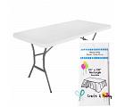 PLASTIC WHITE FOLDING TABLES - add on only, NOT to deliver alone